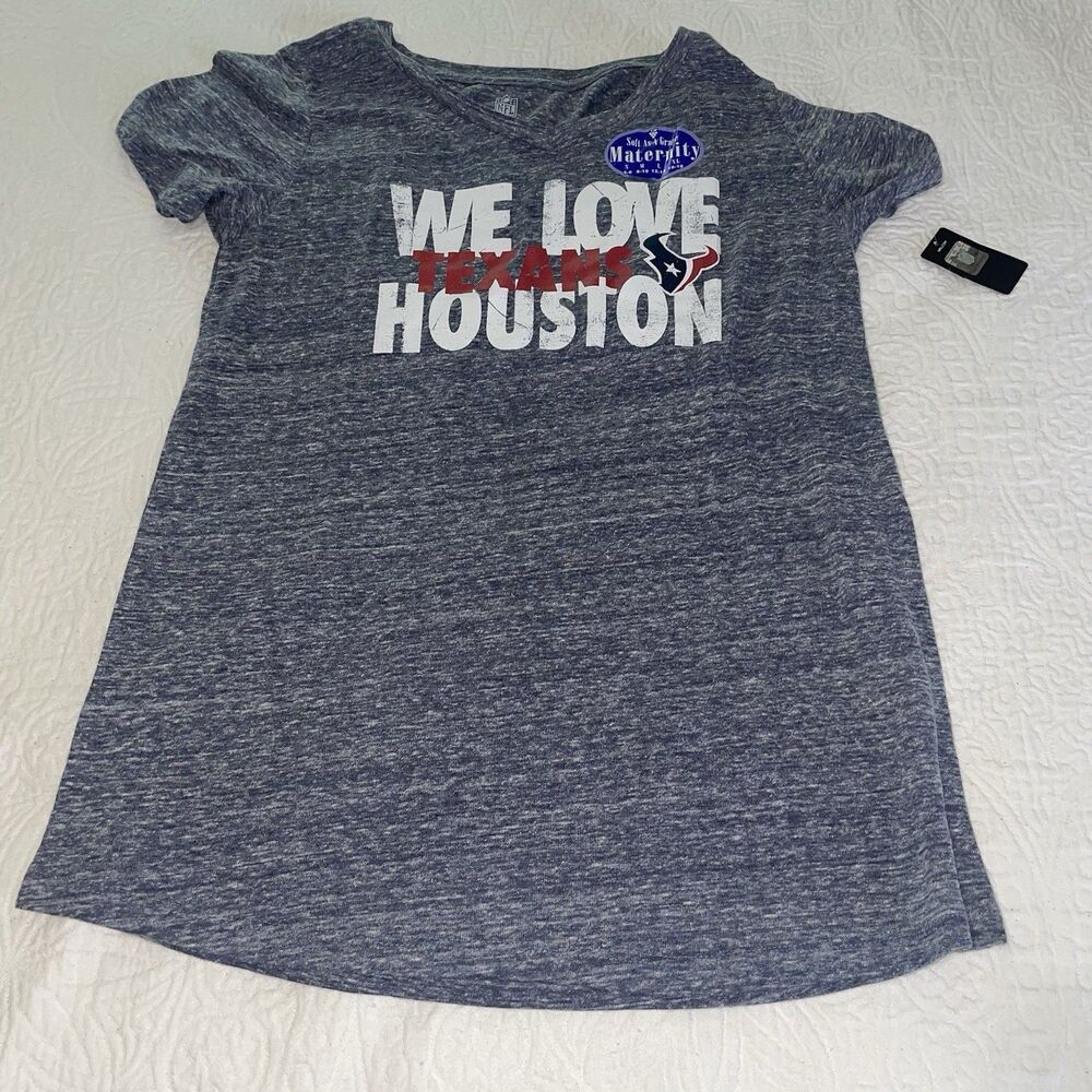 Soft as A Grape Women's Houston Texans NFL V-neck Tee Size‎ M Maternity NWT